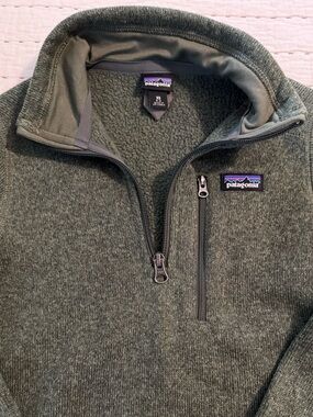 Boys Olive Green Quarter-Zip Better Sweater by Patagonia